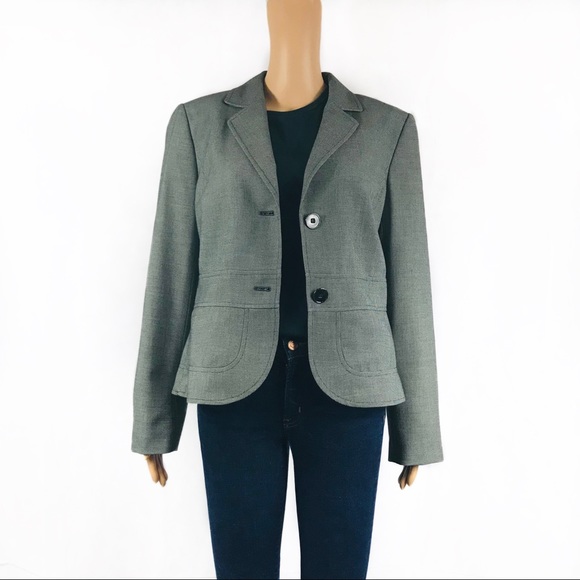 Calvin Klein Gray Stretch Blazer - Size 10 - Picture 2 of 9